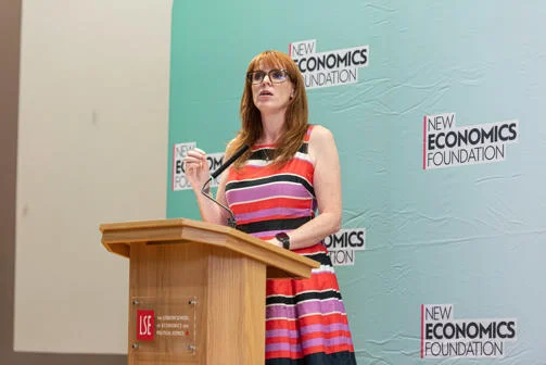 Angela Rayner speaking at LSE