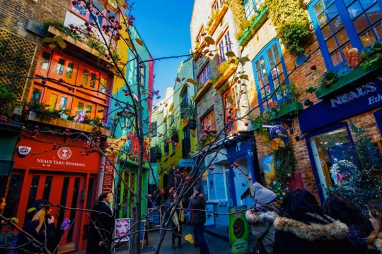 Colourful buildings of Neal's Yard in Central London