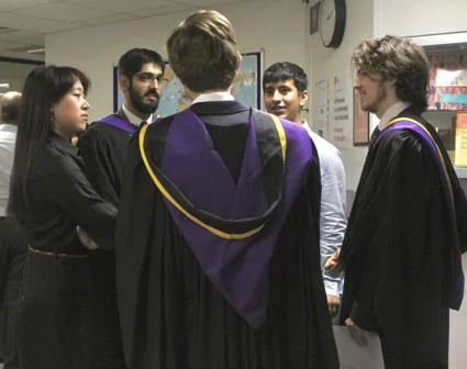 Five maths students (prize winners)
