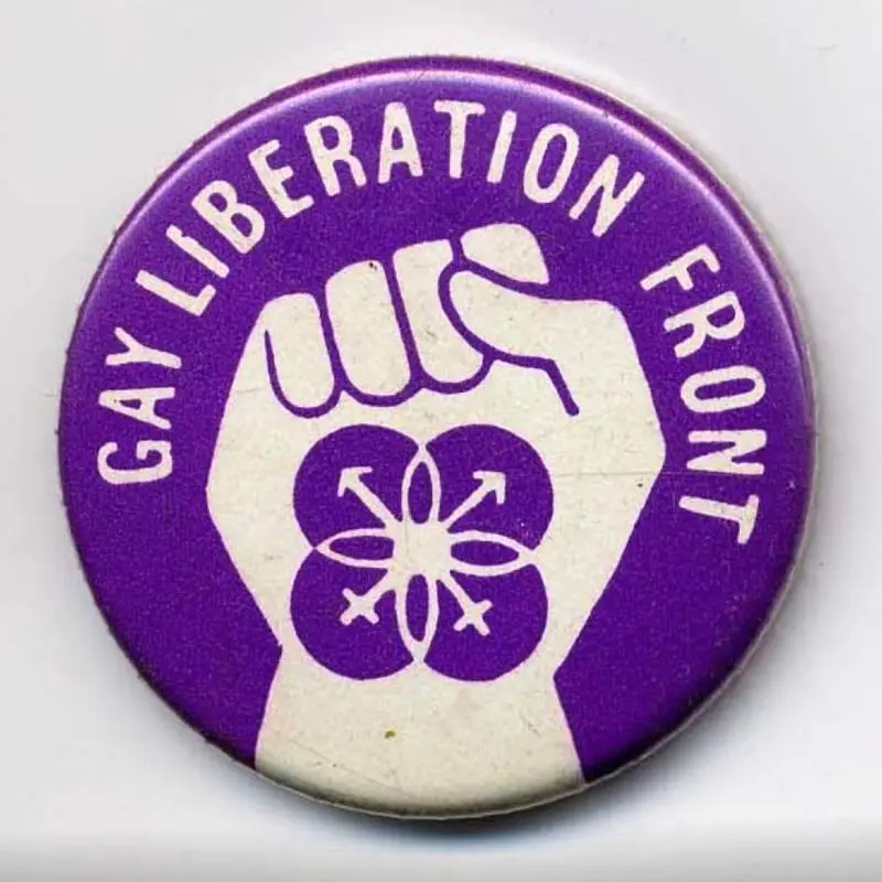 A purple badge with a fist on