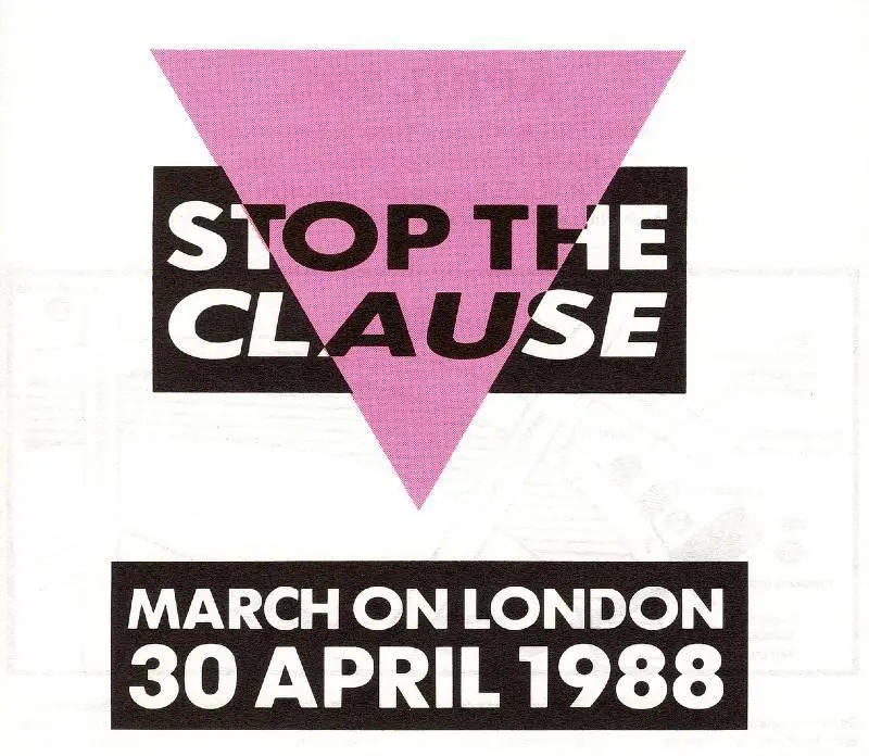 A Stop the Clause leaflet showing their logo and the details of a protest