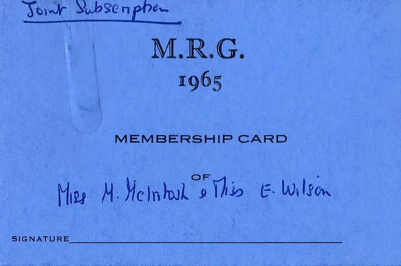 A MRG membership card.