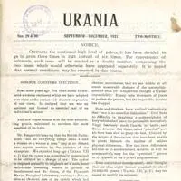 First page of an issue of Urania