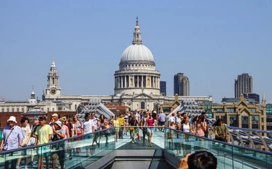 Millennium bridge and St Paul's Cathedral