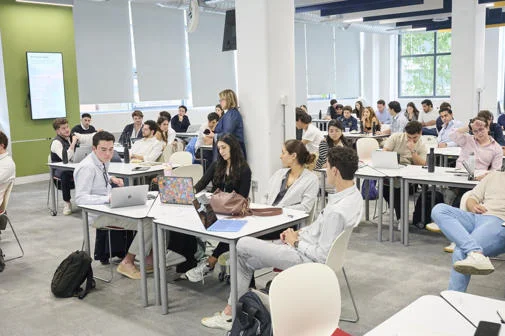Students in a classroom