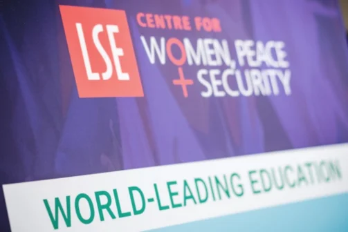 Image of a banner for the Centre for Women, Peace and Security