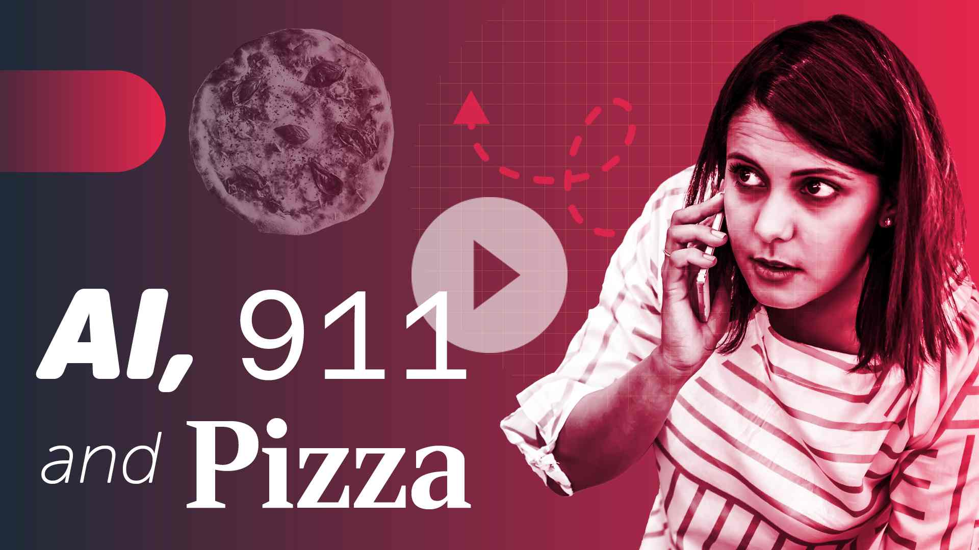 Can AI understand distress girl on phone, words AI, 911 and Pizza