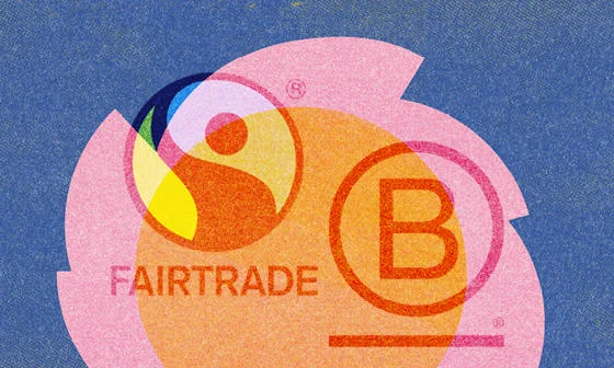 B corp and fairtrade logo