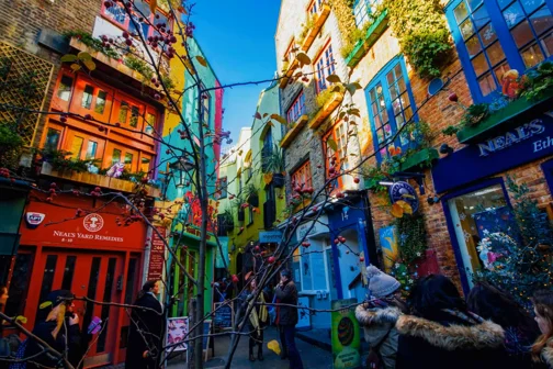 Colourful buildings of Neal's Yard in Central London