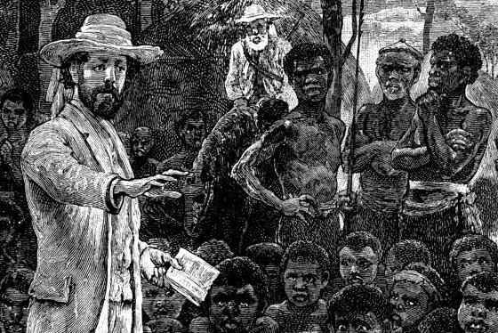 Bishop Mackenzie preaching to African people