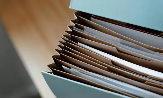 Brown archive folders