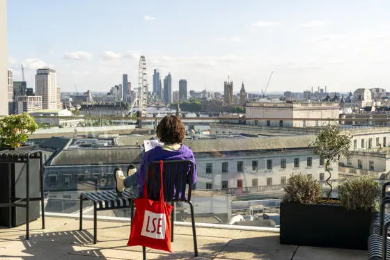 View of London from LSE campus