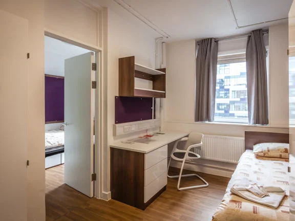 A bedroom in a hall of residence
