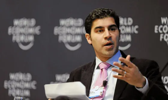 landscape photograph of Dr Parag Khanna gesturing as he speaks