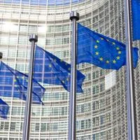 Three European Union flags