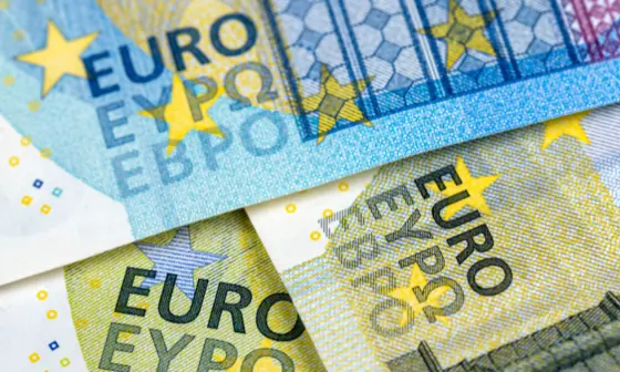 Stack of euros
