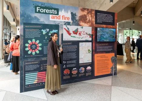 LSE Festival exhibition 'Forests and fire' wall cr Maria Moore | LSE