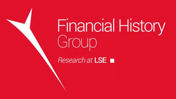 Financial History Group logo - a white slash on a red background.