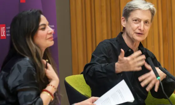 Sumi Madhok and Judith Butler at a LSE Gender event