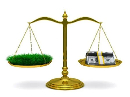 Grass and money cut-out