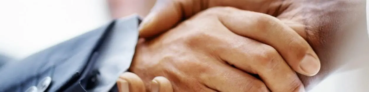 two men shaking hands
