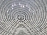 Silver-patterned ceiling inside the Thai parliament