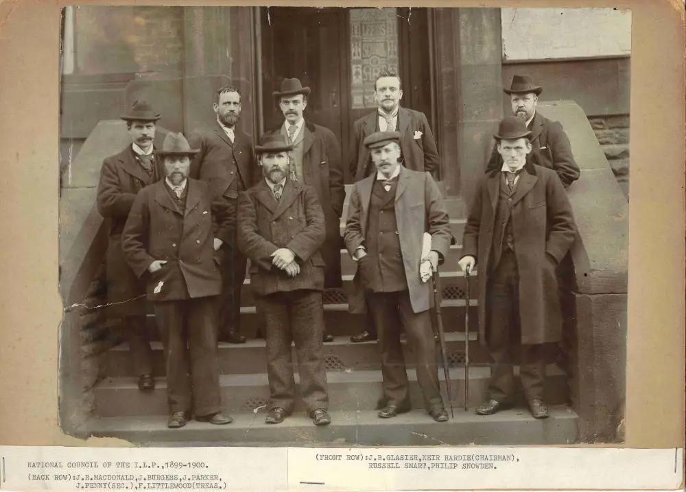 Members of the ILP stood on steps for a group photo
