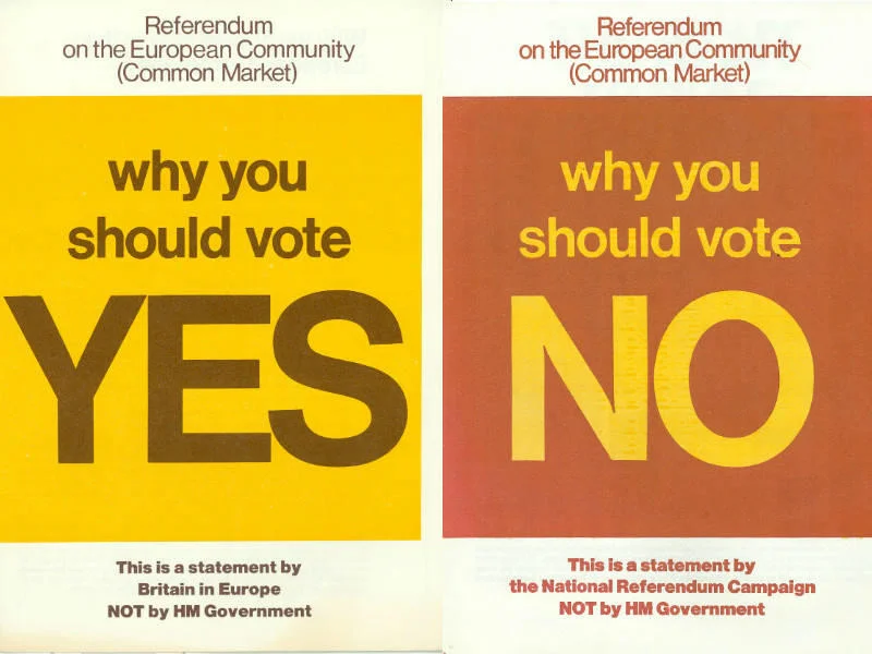 Referendum posters from 1975
