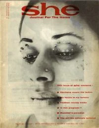 Front cover of She magazine featuring a woman's face.