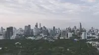 A city skyline from a distance