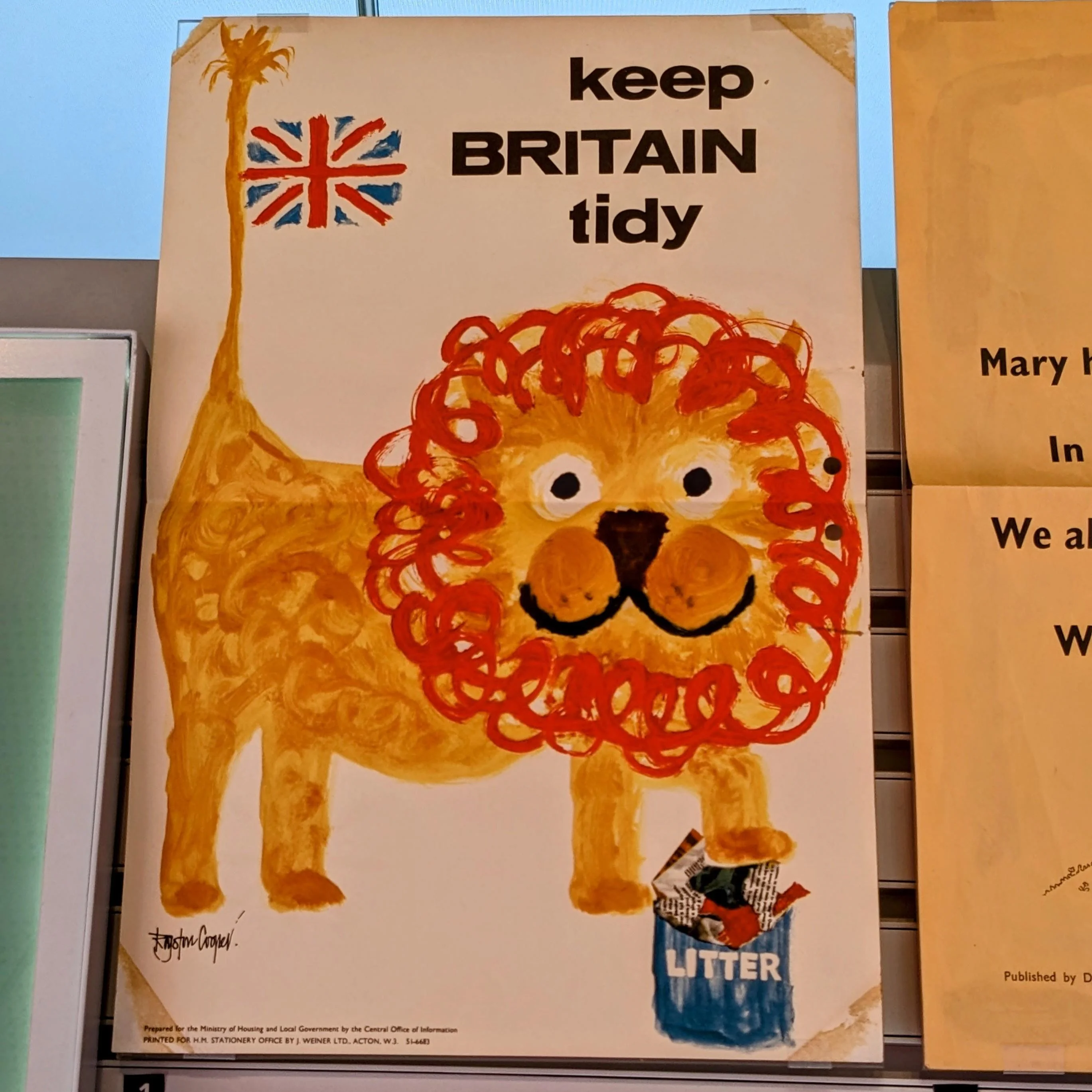 A Keep Britain Tidy leaflet featuring a lion