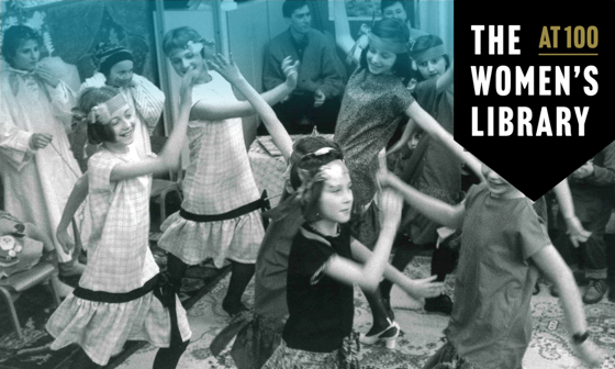 Youngsters dressed in costumes and dancing around a room
