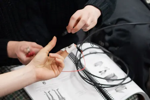 Testing out equipment in the LSE Behavioural Lab