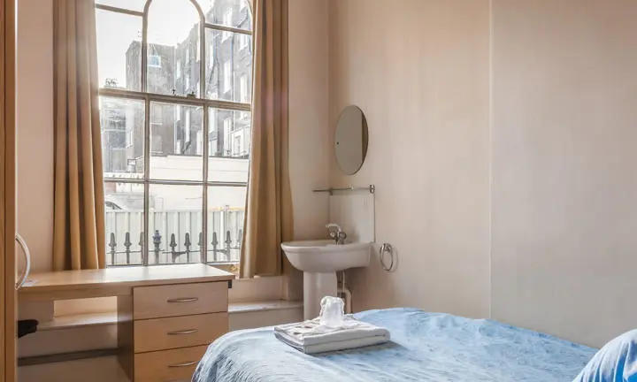 A bedroom in a hall of residence