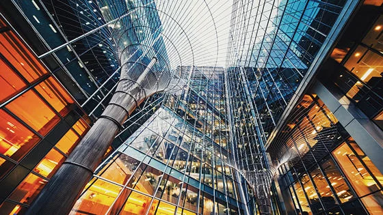 Modern glass building