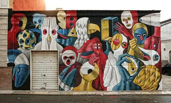 Street art mural