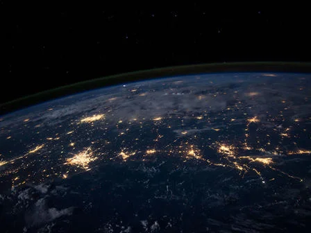 Earth from Space at night