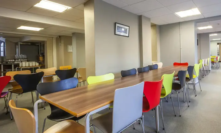 A common room in a hall of residence