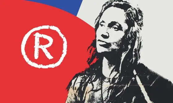 Chilean woman with Chilean flag