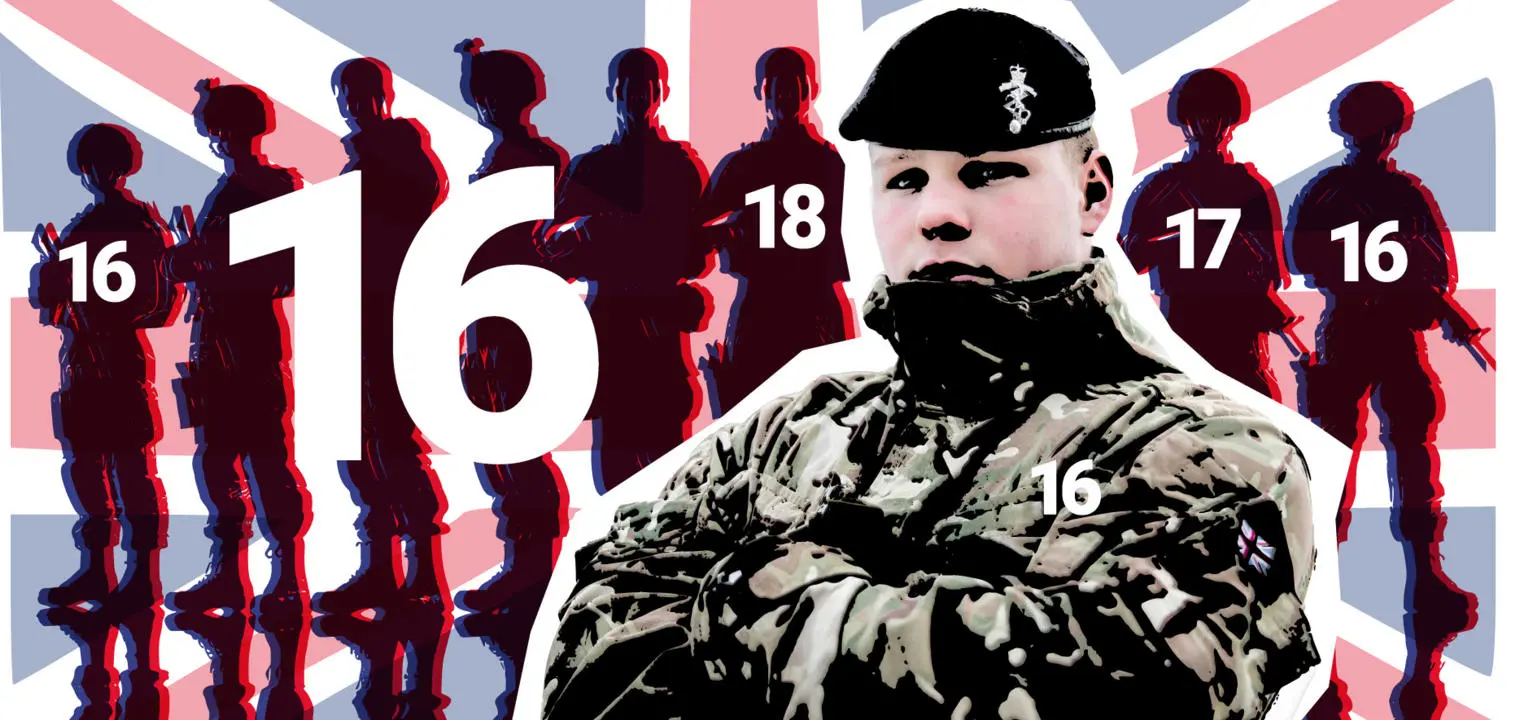 Young British Army soldiers