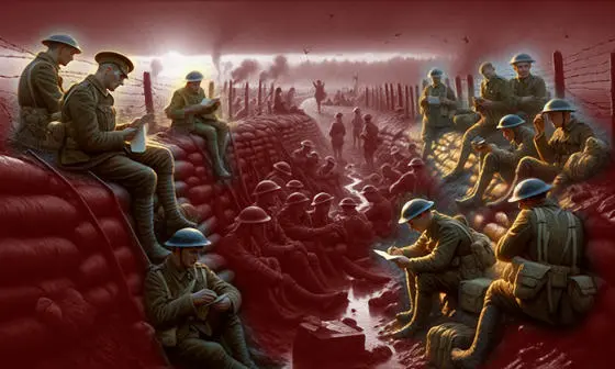 Soldiers in trenches