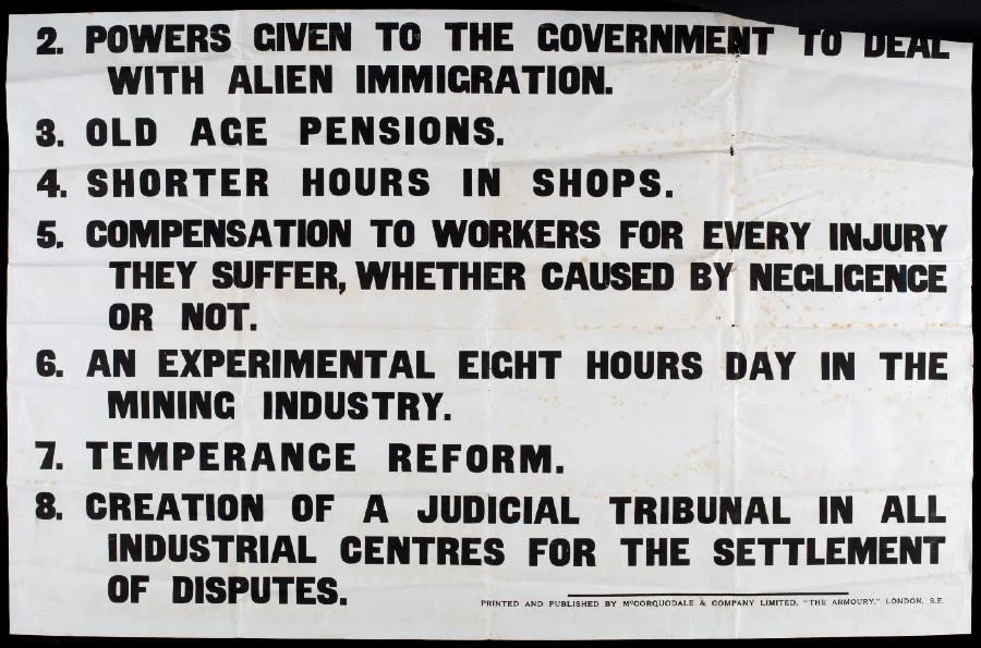 A poster for advertising Chamberlain's social reform plans