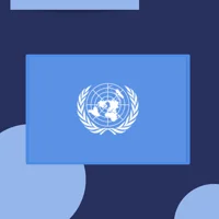 UN image in blue