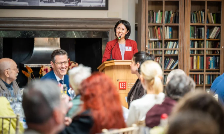 LSE Legacies Manager, Viet Anh Hua, speaking at Legacy Lunch