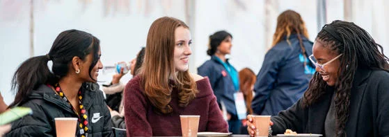 LSE Students talking to each other during Welcome Week.