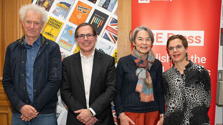 Staff from LSE Press pose for a photograph