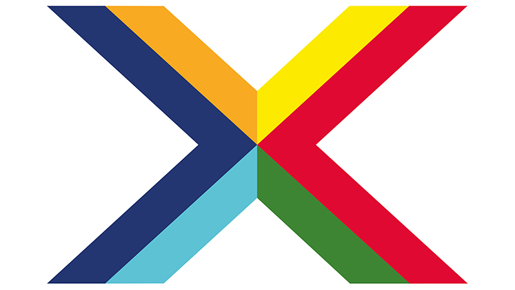 The LSE 2024 Election Night logo, a cross made of the colours of the main political parties.