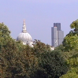 View of the City of London from the terrace at Somerset House