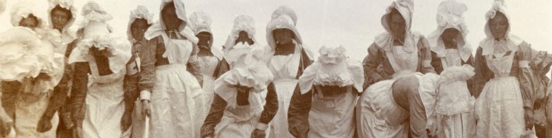 Boer women in white outfits