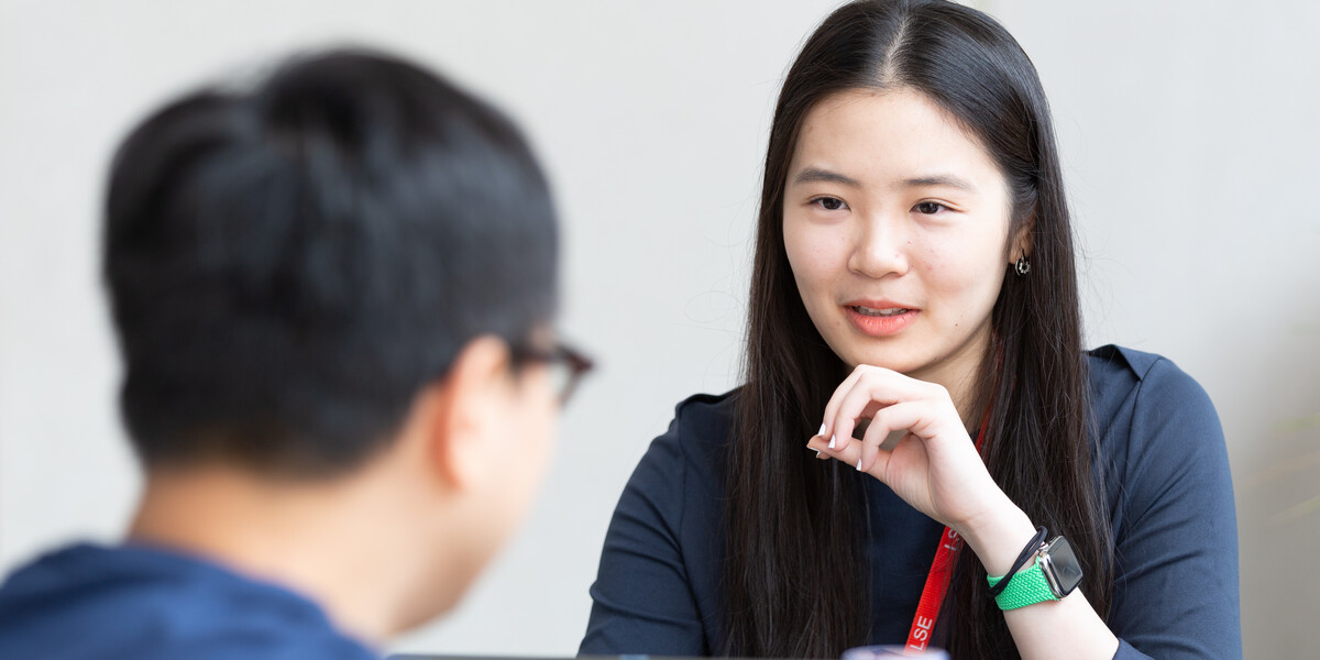 Two students talking